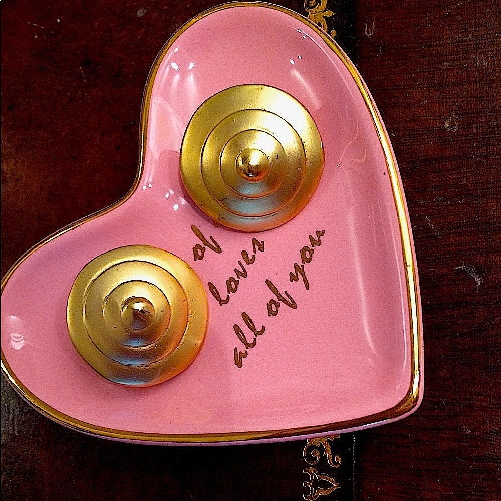 Gold clip on earrings